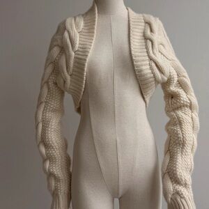 ZARA Limited Edition 100% Cashmere Cable-Knit Bolero – New with Tags